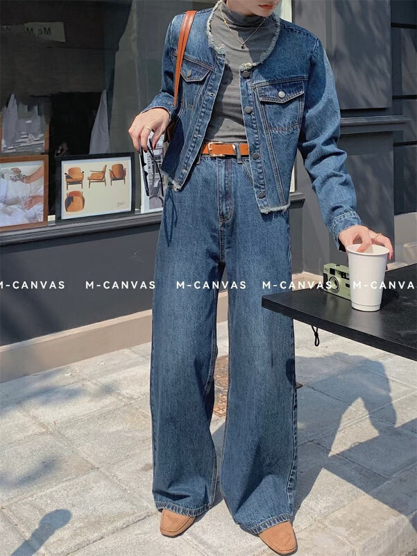 New in early autumn! [M-CANVAS] Gradient High Waist Comfortable All-match Jeans (Pants Only) 8818-1# WPL