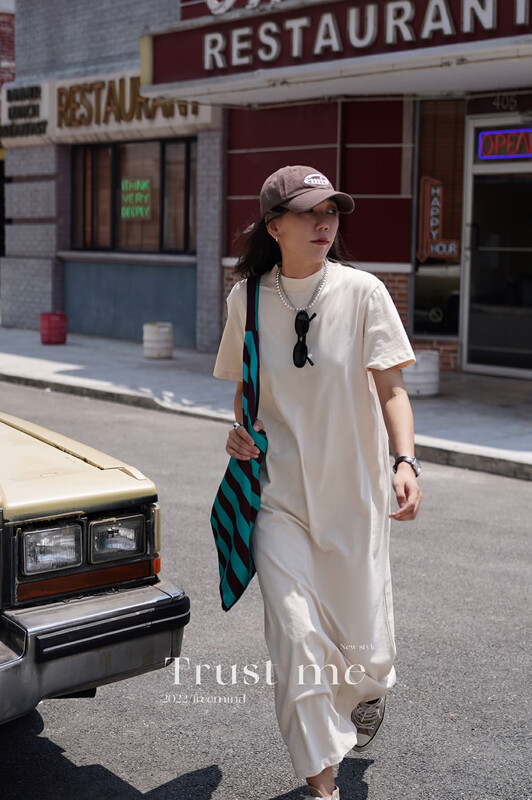 【TRUSTME】Korean Simple Lazy Casual Dress 40083# JHY