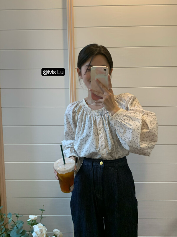 New in early autumn! [Xiaolujia] Heavy Industry Sweet and Gentle Shirt 8815# WTT