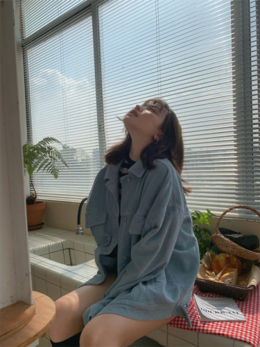 Real price real price fashionable foreign style loose and thin polo collar corduroy oversize large coat women