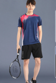 Badminton clothing men's short-sleeved sports suit summer thin quick-drying clothes loose tennis table tennis clothing basketball clothes
