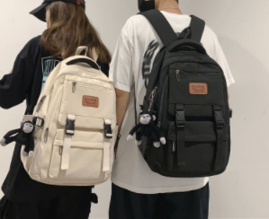 Schoolbag male Korean version of college students large-capacity junior high school students trend Harajuku backpack female ins bag