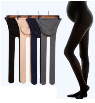 Pregnant women's leggings spring and autumn support belly pantyhose thin outer wear stockings pregnancy autumn and winter thin fleece bottoming socks