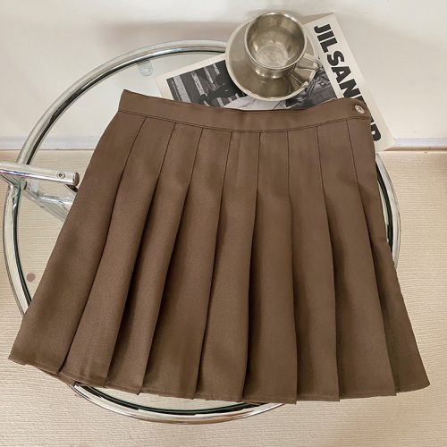 Real shot pure desire hot girl sweet and spicy thin pleated casual all-match high-waisted short skirt age-reducing college style skirt