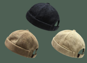 Japanese yuppie brimless melon hat men's tide brand British retro beret hat women's spring and summer street hip-hop landlord hat