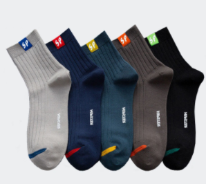 Cotton socks men's mid-tube socks autumn and winter business thick section breathable sweat-absorbing deodorant trend sports stockings four seasons