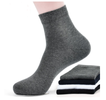 Socks men's business socks pure cotton mid-tube socks deodorant breathable antibacterial spring and autumn solid color men's cotton socks
