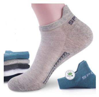 Socks men's socks pure cotton deodorant sweat-absorbing breathable summer thin mesh boat socks trend sports socks