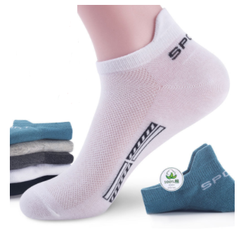 Socks men's socks pure cotton deodorant sweat-absorbing breathable summer thin mesh boat socks trend sports socks