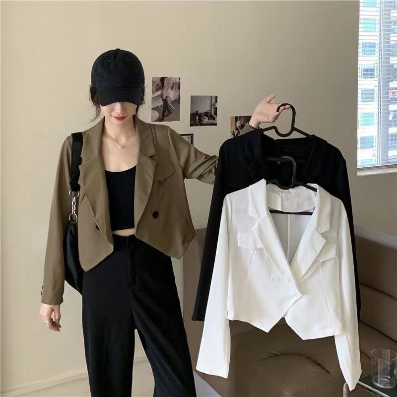 Spring and Autumn New All-match Design Women's Short Small Suit Jacket Casual Workwear Top Women