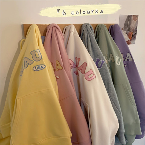 Official picture 190g large sweater plus velvet plus fat large size sweater women's new autumn and winter Japanese and Korean loose printing