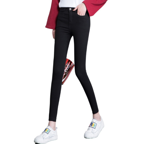 Leggings women's outer wear student nine-point pants 2022 new autumn slim fit all-match elastic black high-waist pencil pants