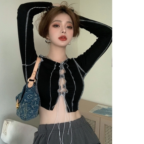 Official picture High elastic rib 90 polyester fiber 10 spandex Retro Hong Kong style  autumn design