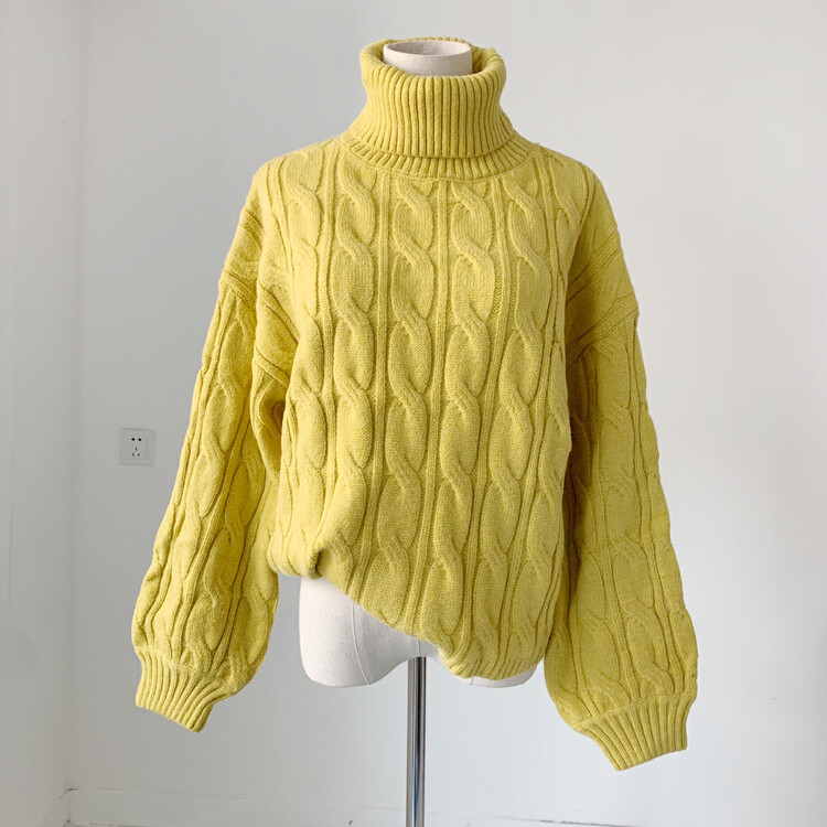 New in early spring! [LMK] turtleneck twist pullover sweater (including 20% ​​wool) LMK37# HJY