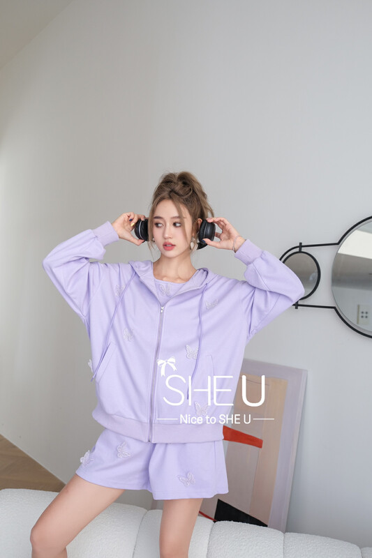 【SHE U】Korean bow vest sweater suit 89001
