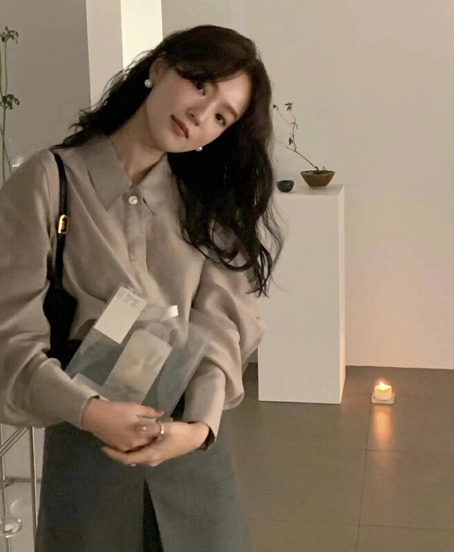 New in early autumn! [SELNE] Versatile drapey shirt 5093# XYJ
