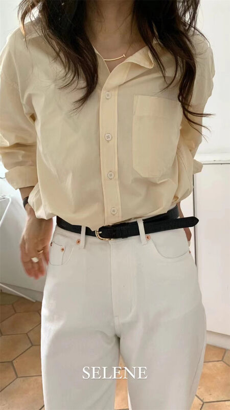New in early autumn!【SELNE】Korean version of simple and versatile shirt 6001# XYJ
