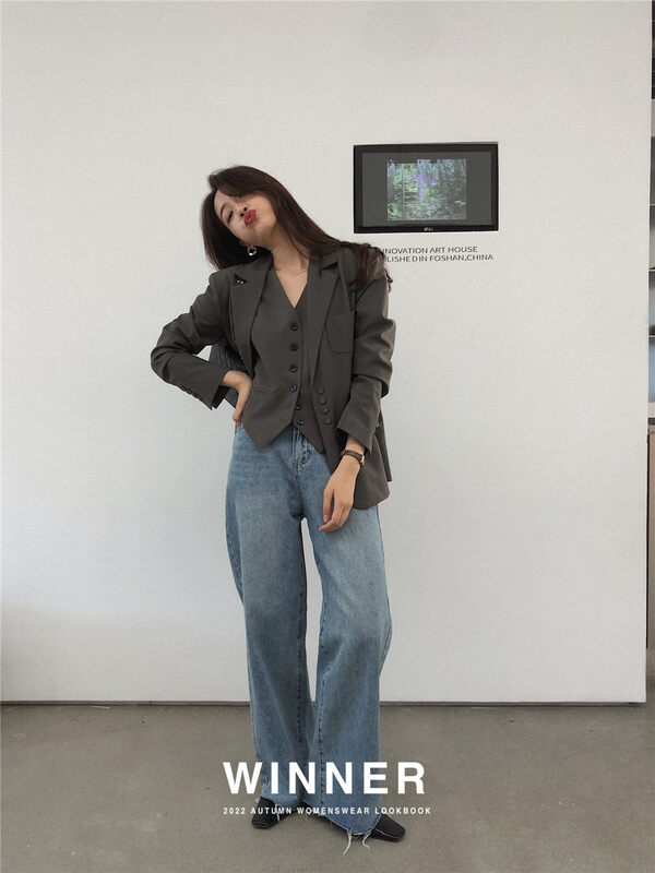New in autumn! [WINNER] slim commuter suit + comfortable all-match vest suit YS2-8851# L