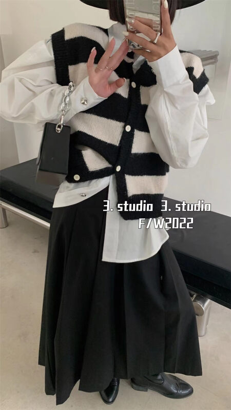 New in autumn! [3.STUDIO] commuter all-match breasted casual vest (sold only vest) 6818# PCZ