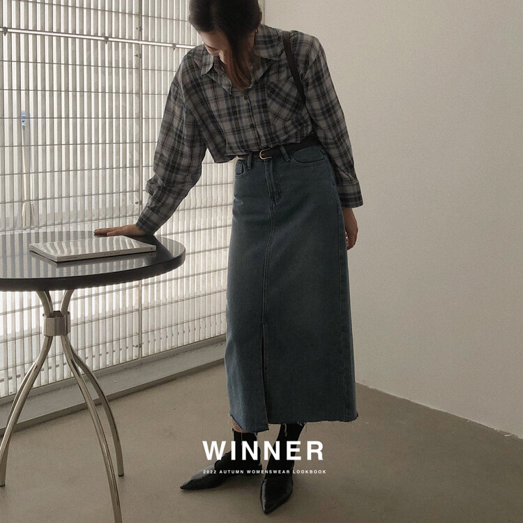 New in early autumn!【WINNER】Korean casual all-match denim skirt J003# LL