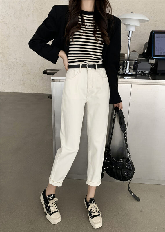New in early autumn!【OKOY DENIM】Korean all-match harem jeans (without belt) 1803# HYY