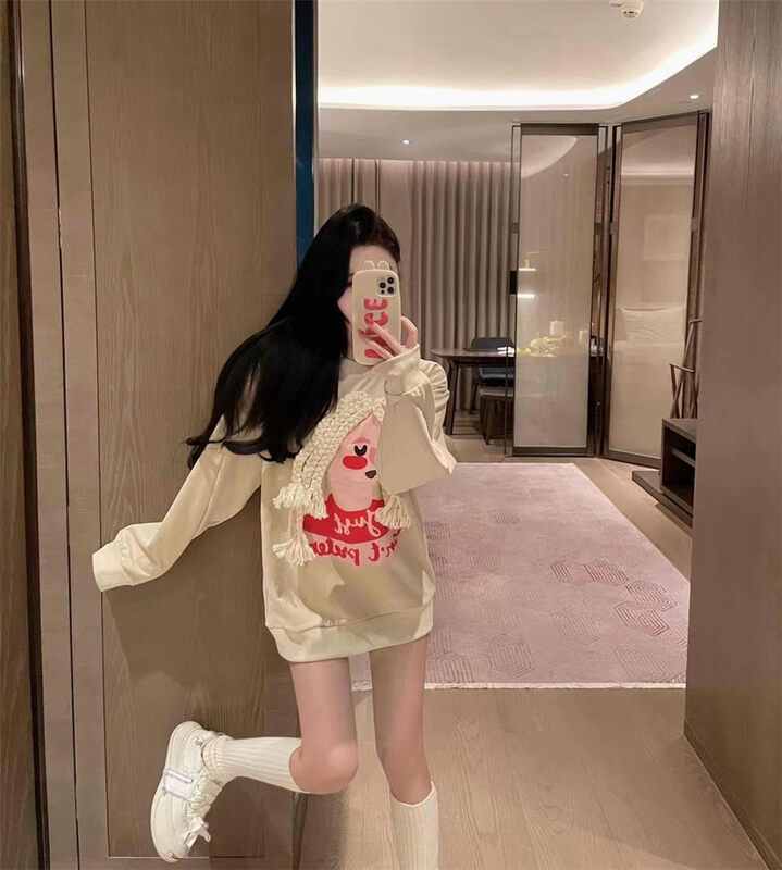 New in Autumn! [Big C STUDIO] Cartoon Print Loose Retro Sweater YS1-1277# PCZ