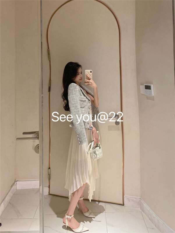 Autumn is new! [SEE YOU] Irregular skirt suspender chiffon dress (only sell suspender skirt) 2175# PCZ