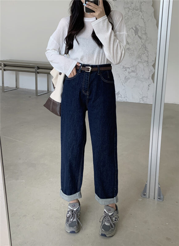 New in early autumn! [OKOY DENIM] Comfortable and versatile simple jeans (without belt) 1680# HYY