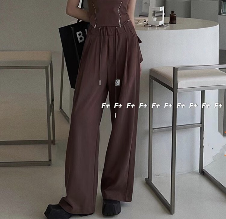 Autumn is new! [F] Korean loose drawstring casual pants 1592# HBX