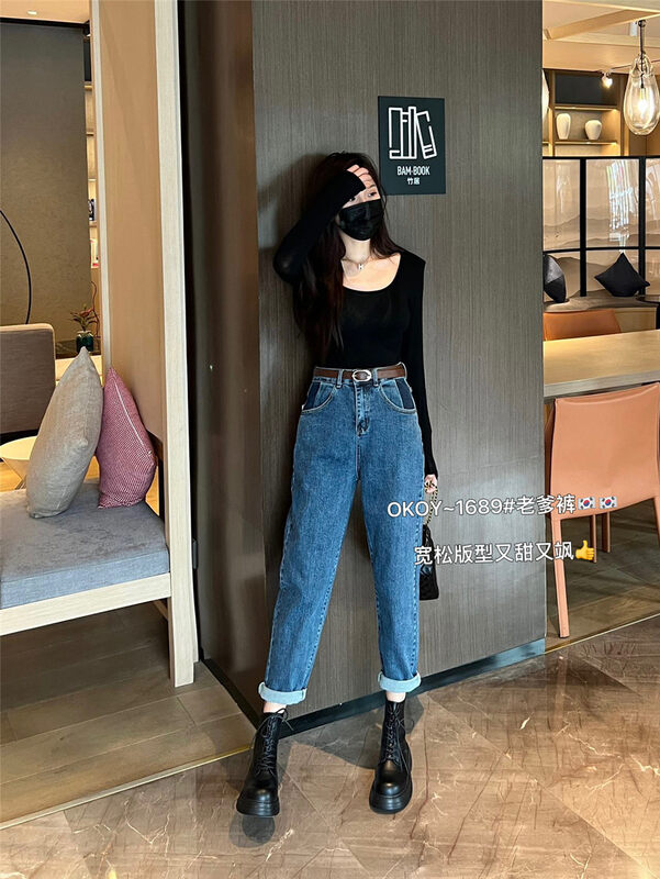 New in early autumn!【OKOY DENIM】Loose and versatile pocket jeans 1689# HYY