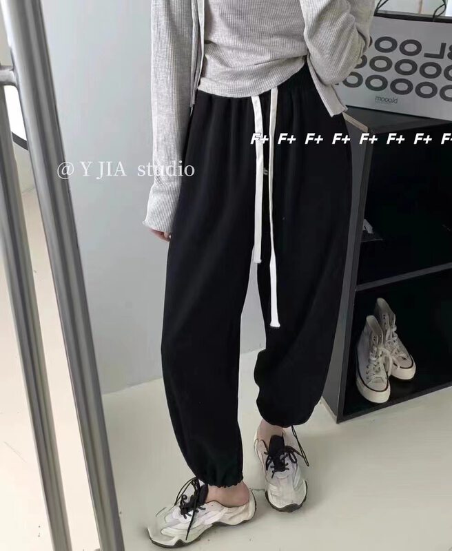 Autumn is new! [F] Korean version slimming embroidered casual pants 1606# HBX