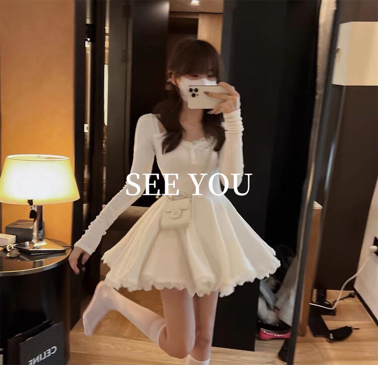 Autumn is new!【SEE YOU】Little woman top lace dress 2192# PCZ