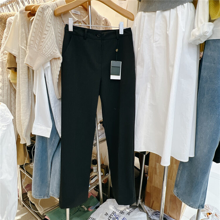 New in autumn!【SELNE】High-waisted straight-leg wide-leg casual pants 4103# XYJ