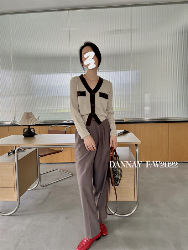 New in early autumn!【DANNAY】Xiaoxiangfeng all-match knitted cardigan 1605# WPL