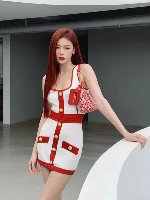 New autumn models! [Big C STUDIO] temperament ladies slim vest dress 6035# PCZ