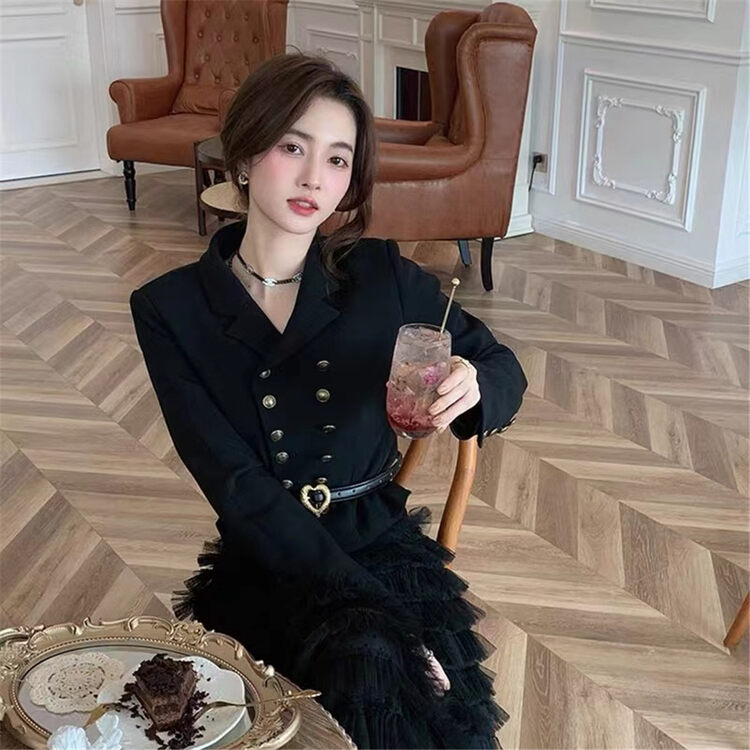 New in early autumn!  【SEE YOU】French elegant long cake skirt 3609# PCZ