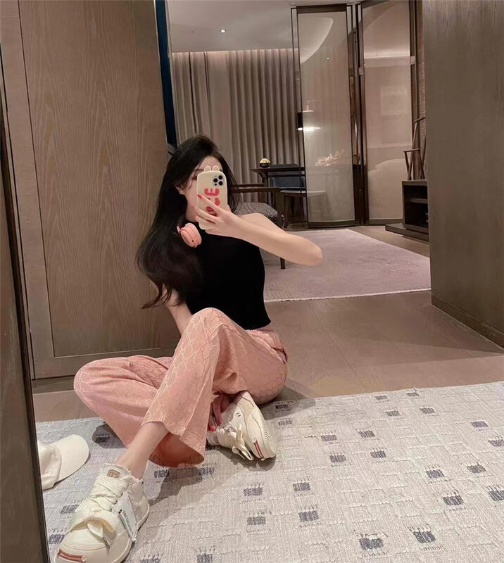 New in early autumn! [Big C STUDIO] Fashionable elastic waist wide leg casual pants 5270# PCZ
