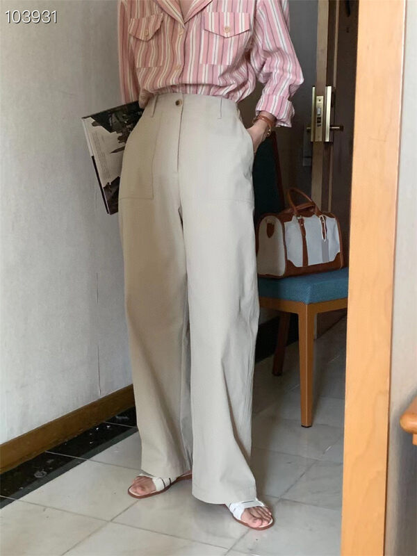 New in autumn!【SELNENE】Straight Loose Wide Leg Casual Pants 9405# XYJ