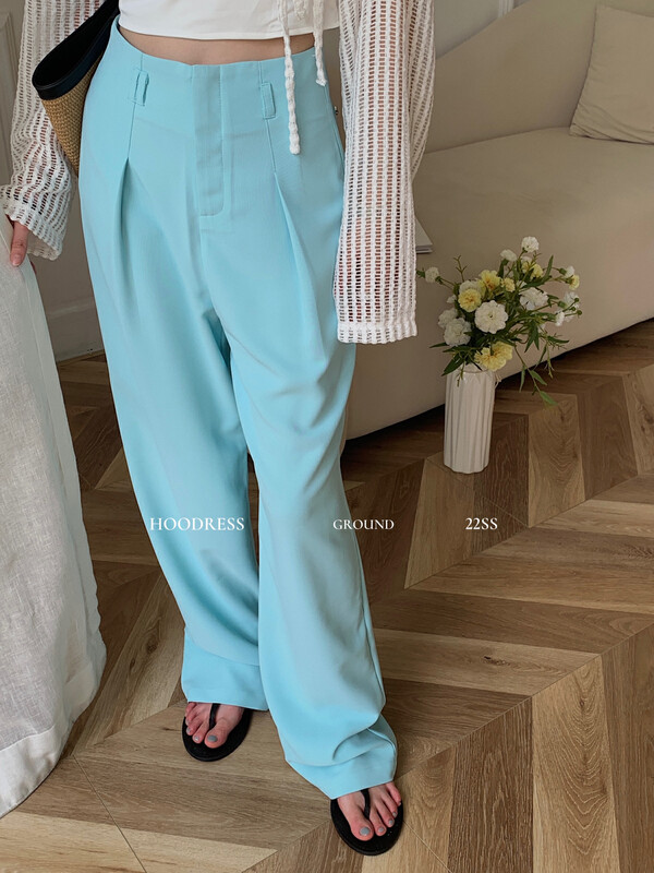 [Fire HOODRESS] Ice water silk Korean version straight all-match casual pants J22033# JHY
