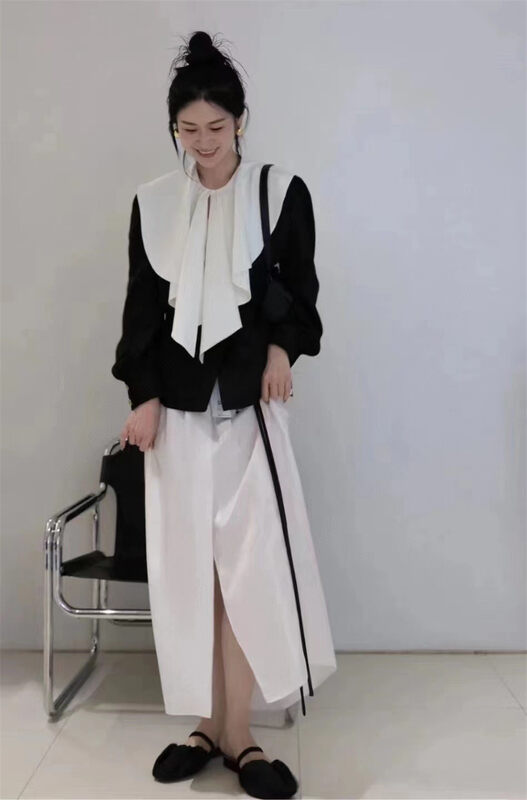 New in early autumn! [Big C STUDIO] Loose and simple all-match shirt (with detachable collar) 5301# PCZ
