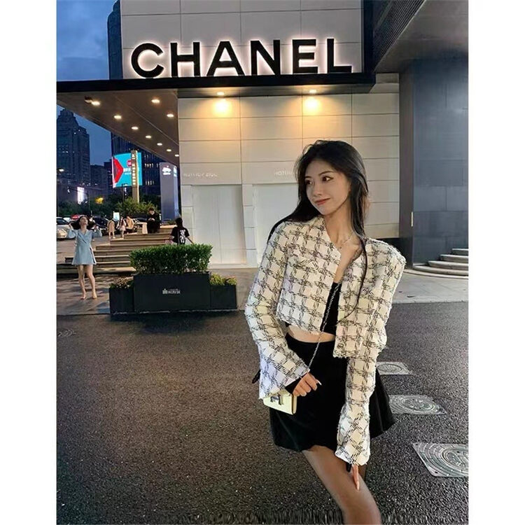 New in early autumn!  【SEE YOU】French Xiaoxiang Style Contrast Color Short Jacket 2139# PCZ