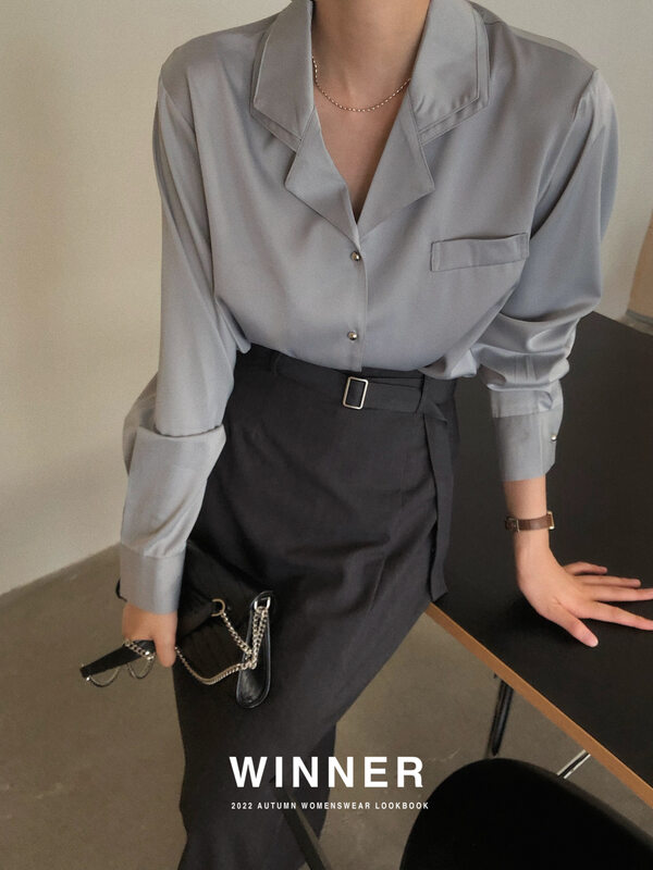 New in early autumn!【WINNER】Loose and slim casual shirt YS1-YS1-8810# LL
