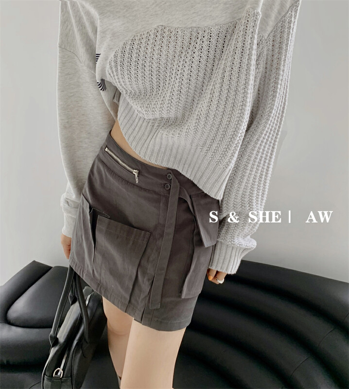 New in early autumn!  【S&SHE】Casual Simple Low Waist Slim Workwear Skirt MODEKP4079A# HYY