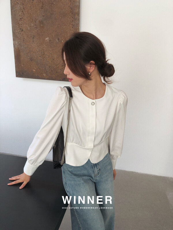 New in early autumn! [WINNER] Korean version solid color puff sleeve suit YS1-8821# LL