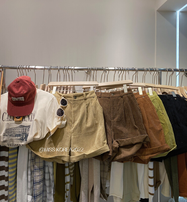 【MISS KOREA】Corduroy Versatile Casual Shorts (Sell Shorts Only) 9229# HBX