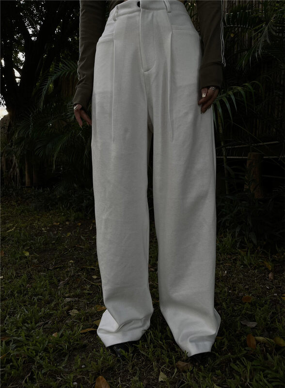 Early autumn new style! [TOP CLOSET] temperament high waist straight casual pants 9867# OZQ