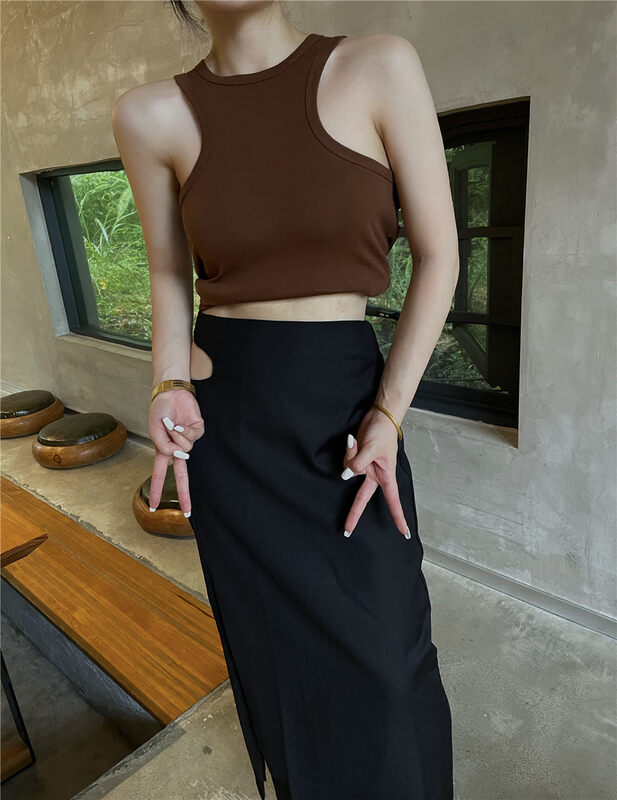 New in early autumn!【TOP CLOSET】basic all-match solid color vest/sling 9819# OZQ
