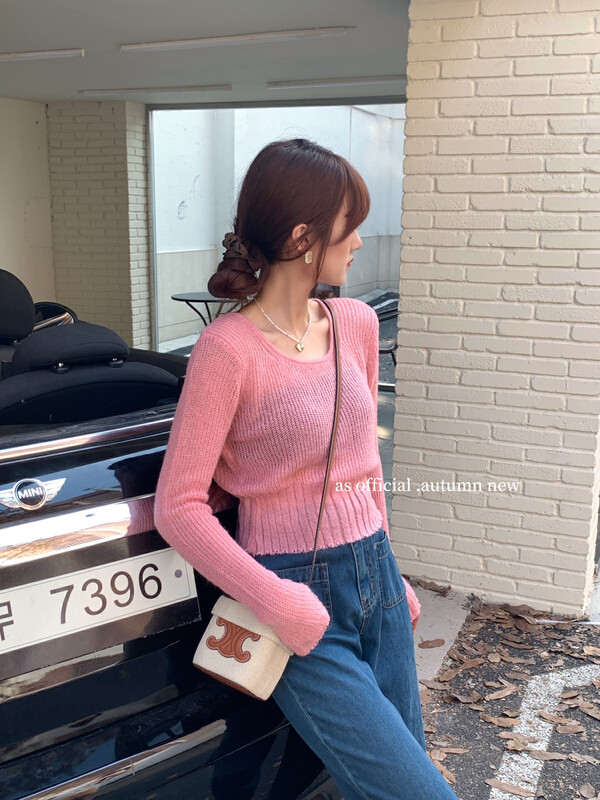 New in early autumn! [AS] Korean version thin solid color warm sweater 8810# HJY