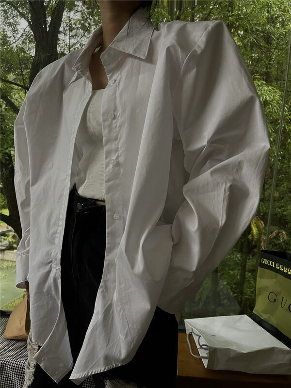 New in early autumn!【TOP CLOSET】Korean loose long-sleeved textured shirt 9829# OZQ