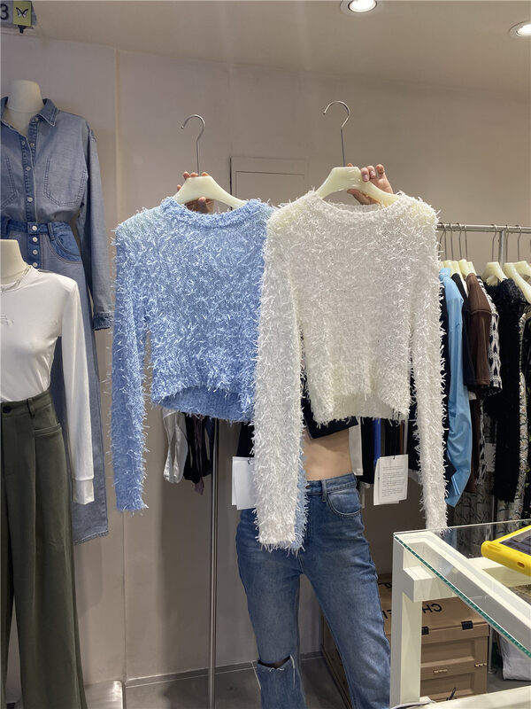 Early autumn new style!【TOP CLOSET】Casual round neck all-match knitted sweater 1075# OZQ